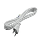INDEXA - Netzkabel mit Eurostecker, 2x 0,75 mit offenem Ende, 2,9m weiß