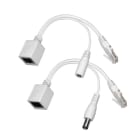 INDEXA - Stromeinspeisungs-Adapterset für Netzwerkkabel CAT-Kabel RJ45 12V DC
