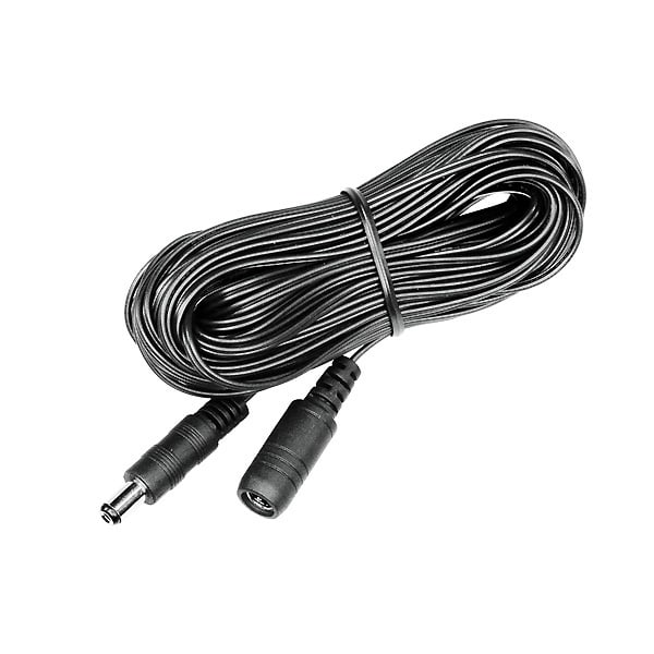 INDEXA - DC-Verlängerungskabel, DC-Stecker auf DC-Kupplung, 10m Länge, schwarz