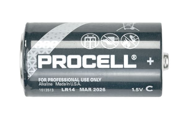 INDEXA - DURACELL Procell C-Zelle Baby Batterie LR14 1,5V alkalische Batterie 1,5 Volt