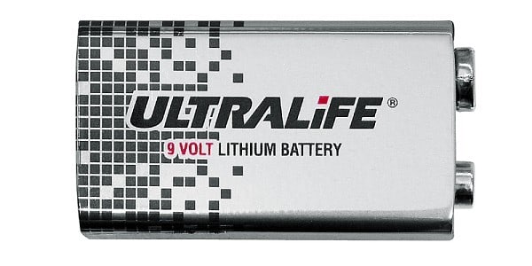 INDEXA - ULTRALIFE, 9V Lithium Blockbatterie 9 Volt, 1200 mA , 6F22 / U9VL-J