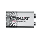 INDEXA - ULTRALIFE, 9V Lithium Blockbatterie 9 Volt, 1200 mA , 6F22 / U9VL-J
