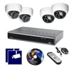 INDEXA - Videoüberwachungsanlage Full-HD DVR-Set 4-Kanal + 4x Innenkameras 1080p AHD