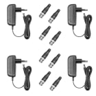 INDEXA - Video-Anschlusspaket für 4 Kameras 4x Netzgerät 12V, 8x BNC für RG59
