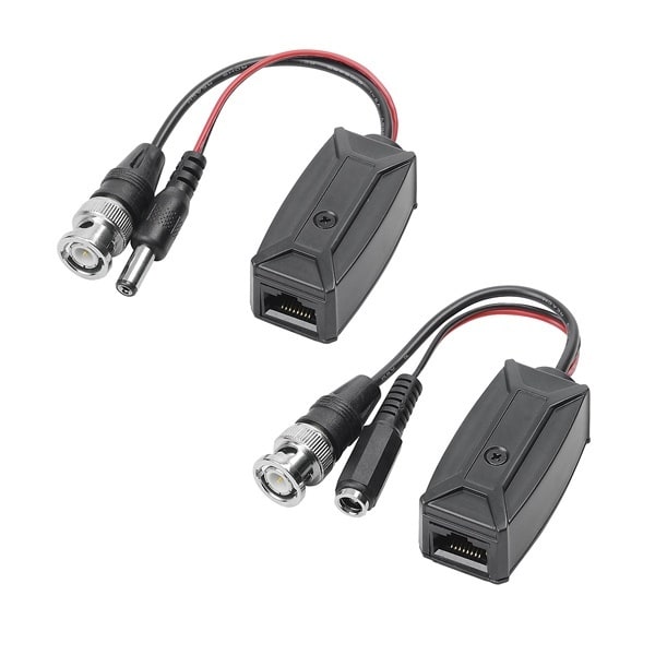 INDEXA - Balun AHD-Übertragung über CAT5/CAT6/CAT7 (flexibel), mit DC-Stecker/Kupplung