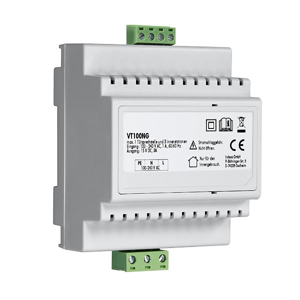 INDEXA - Netzgerät 15V 4A in REG-Gehäuse für VT100 Video-Türsprechsysteme