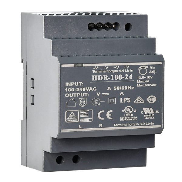 INDEXA - Hutschienen-Netzteil 92W 24V / 3,83A Ausgangsspannung einstellbar LPS