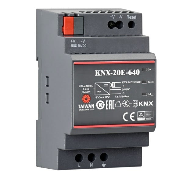 INDEXA - KNX Bus-Spannungsversorgung Netzteil 30VDC 640mA DIN-Schiene TS35
