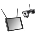 INDEXA - Funk-Überwachungskamera Set 3MP, 10 Zoll Monitor mit App Full-HD LED-Licht