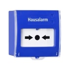 INDEXA - SYSTEM 9000 Funk-Druckknopfmelder, blau mit der Aufschrift >>Hausalarm<<