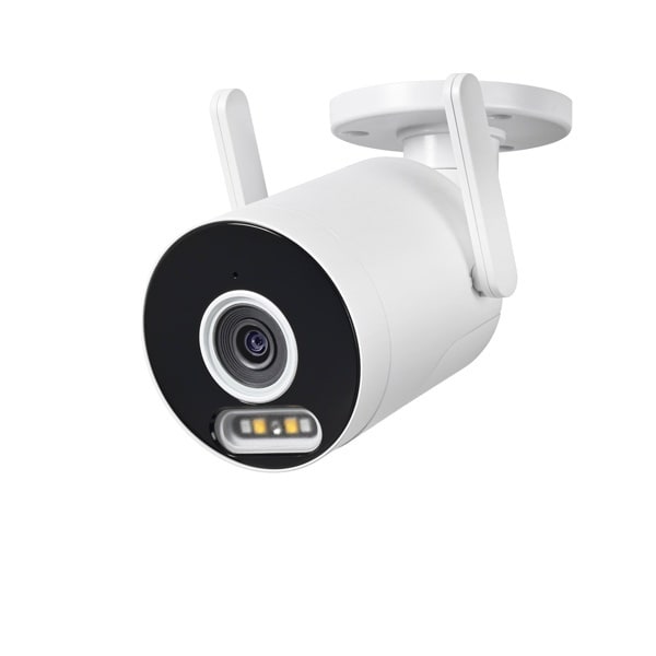 INDEXA - IP-Kamera 4MP WLAN-Netzwerkkamera klein, 2,8mm IP66 IR20m weiß