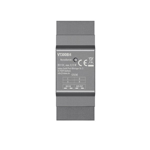 INDEXA - VT300 Bus-Isolator / Verteiler 4-fach für VT300 Video-Türsprechanlagen