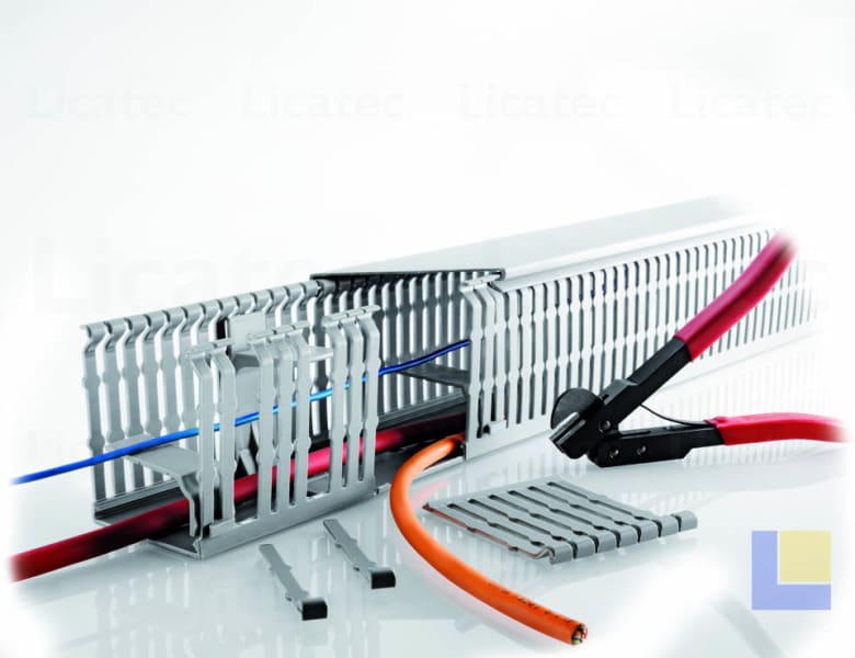 LICATEC - TERMINAL Verdraht.-Kanal F2000 120/60 mm m. Klebeband K9 RAL 7030