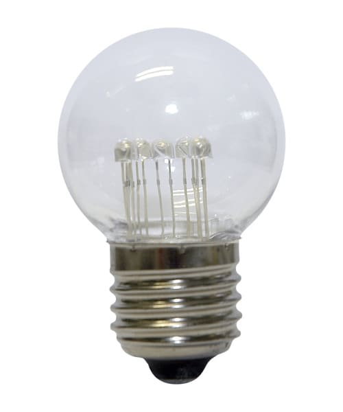 MK ILLUMINATION - LED E27 Deco Golf Ball, weiß clear cap, 7 LED's, 0,7W