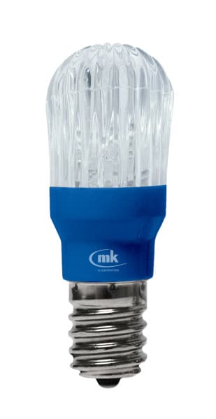 MK ILLUMINATION - LED Prisma Bulb E14, 5 blaue LEDs, 12V, 0,5W