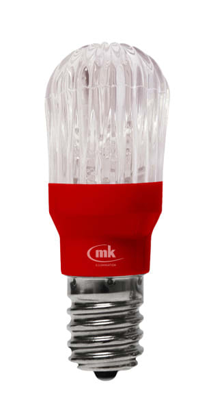MK ILLUMINATION - LED Prisma Bulb E14, 5 rote LEDs, 12V, 0,5W