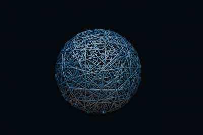 MK ILLUMINATION - Organic Ball dark blue, dm=17cm, 0,25kg