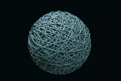 MK ILLUMINATION - Organic Ball pastel blue, dm=17cm, 0,25kg