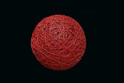 MK ILLUMINATION - Organic Ball red, dm=17cm, 0,25kg