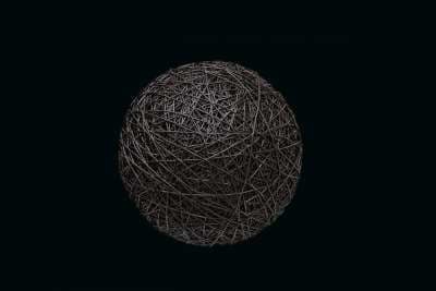 MK ILLUMINATION - Organic Ball black brown, dm=17cm, 0,25kg