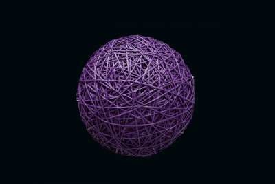 MK ILLUMINATION - Organic Ball violet, dm=17cm, 0,25kg