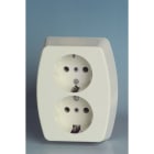 SCHURRER - Schukosteckdose 2F UP weiss