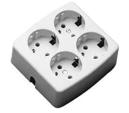 KAISER MARTIN - 4f. Tischsteckdose Quadr. rw