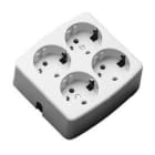KAISER MARTIN - 4f. Tischsteckdose Quadr. rw
