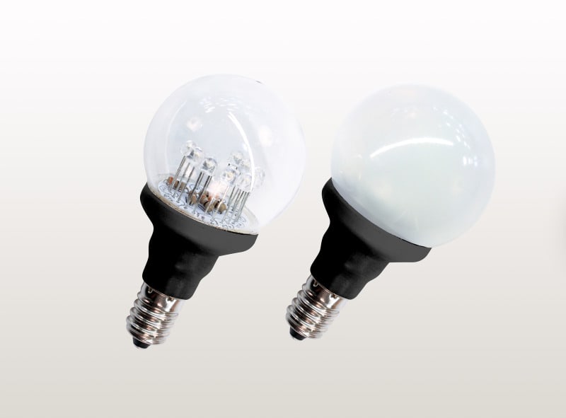 MK ILLUMINATION - LED Golf Ball E14, 8 warm weiße LEDs klare Kappe, 0,5W, 12V