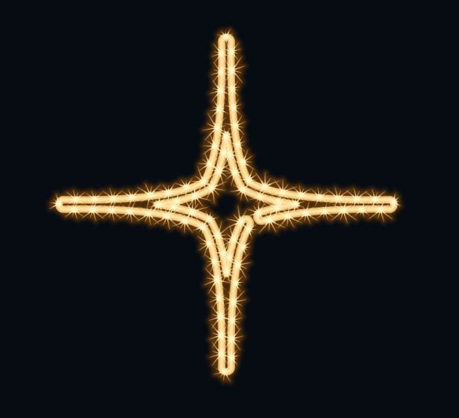 MK ILLUMINATION - Astero 1, ~63x63cm, 240V, 2D LED WW, 4,5W, T-1