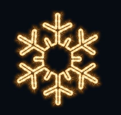 MK ILLUMINATION - SnoFlake, ~55x55cm, 240V, 2D LED WW, 6W, T-1