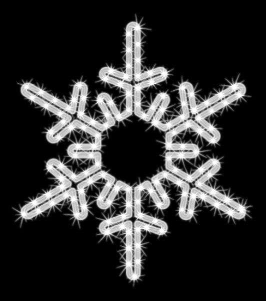 MK ILLUMINATION - SnoFlake, ~55x55cm, 240V, 2D LED, 6W, T-1