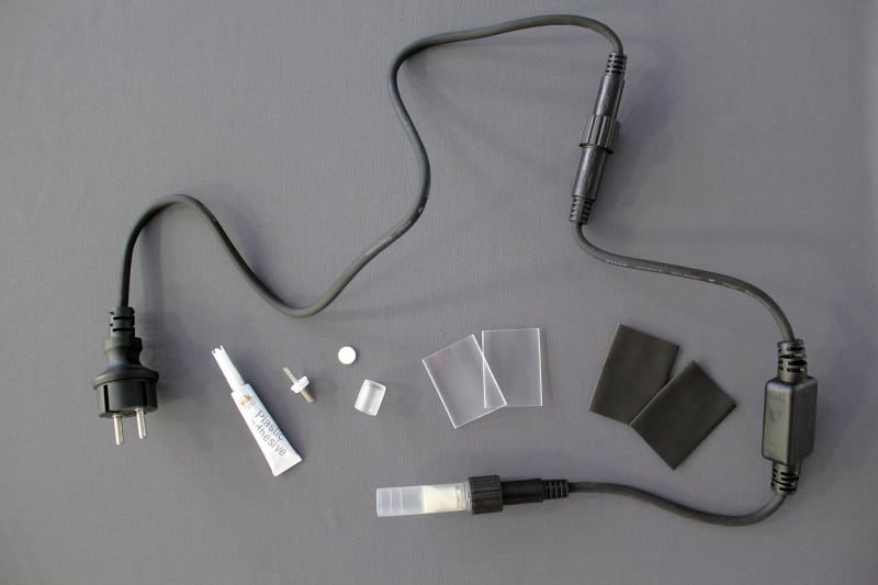 MK ILLUMINATION - RopeLight QF conn. Set UK 1,0m m AC/DC Gleichr.,end cap