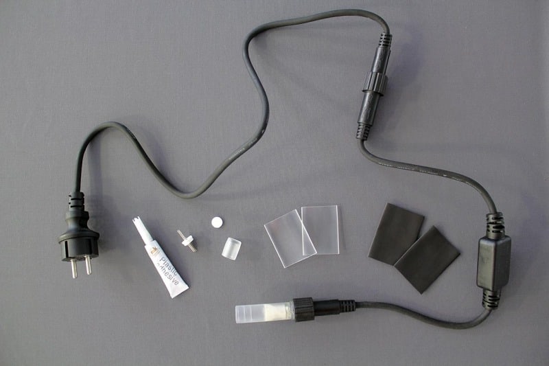 MK ILLUMINATION - RopeLight QF conn. Set CH 1,0m m AC/DC Gleichr.,end cap