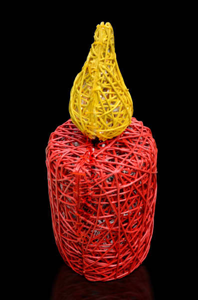 MK ILLUMINATION - OrganicCandle 2,~40x90x40cm,AC,3D LEDre,ww,bg,10,5W,T-1
