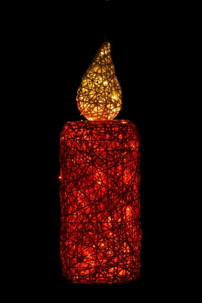 MK ILLUMINATION - OrganicCandle 3,~35x105x35cm,AC,3D LEDre,ww,bg,10,5W,T-1