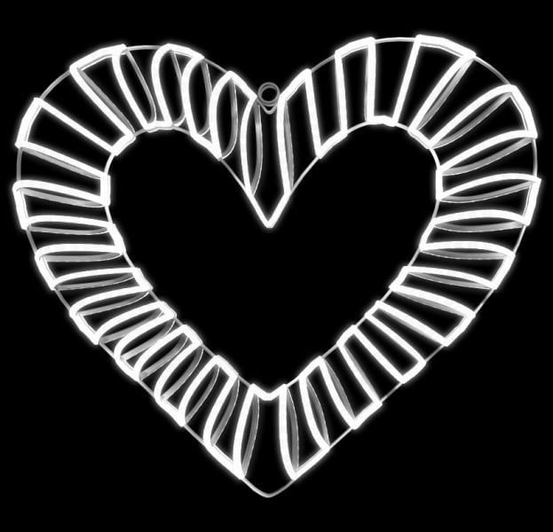 MK ILLUMINATION - Strip Heart,~100x90x20cm,AC,3D LED w,Aluminium,106W