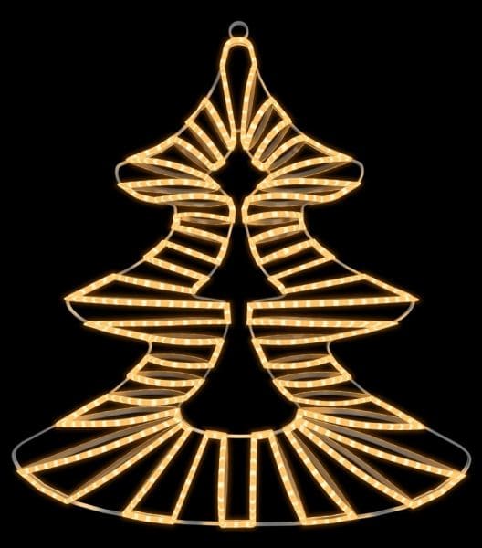 MK ILLUMINATION - Strip Tree,~100x82x20cm,AC,3D LED ww,Aluminium,87W
