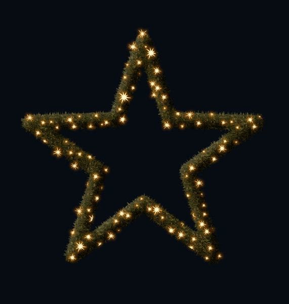 MK ILLUMINATION - Traditional Pentor,~125x125cm,AC,2D LED ww,garland green,30W