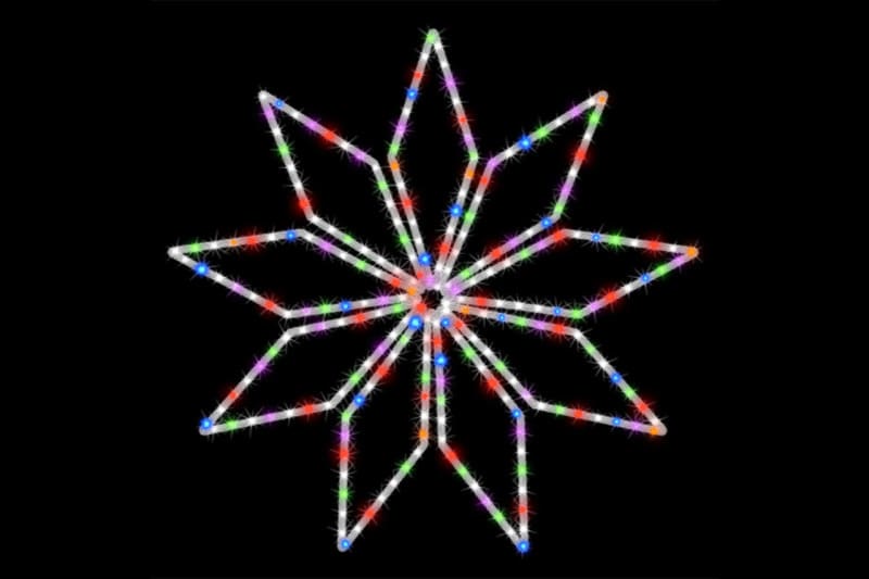 MK ILLUMINATION - Star Crystal, ~88x87cm, 220-240V, 2D,LEDrgb