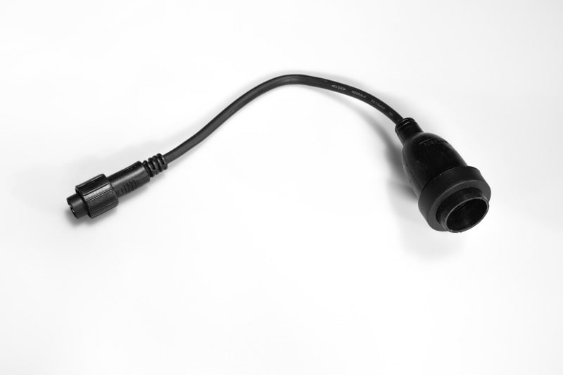 MK ILLUMINATION - Quick Fix zu E27 Sockel, 20 cm Gummikabel sw