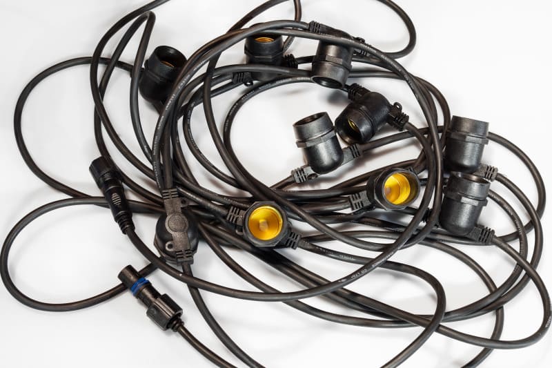 MK ILLUMINATION - StringLiteQF+,20xE27 Fassungen,2x5m,o. LM,sw Kabel,220-240V