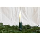 MK ILLUMINATION - Lichterkette 15-tlg. LED Schaftlampen E10 austauschbar, Schaft: grün, 2 LED pro Leuchtmittel
