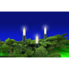 MK ILLUMINATION - Lichterkette 15-tlg. LED Schaftlampen E14 austauschbar, Schaft: grün