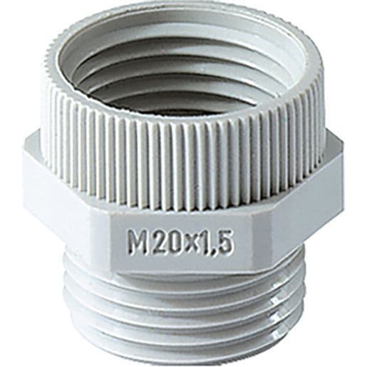JACOB - PA-Übergangsstück M25x1,5 / PG 21 RAL7035