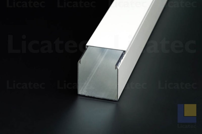 LICATEC - Installationskanal CKA 40 x 40 Aluminium RAL 9010