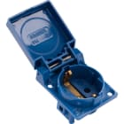 KAISER MARTIN - Klappdeckel-Einbaudose 1-fach mit Schutzkontakt, IP 44, blau