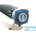 SCHULTZE - V4A (1.4571) Edelstahl Rippenrohrheizofen mit 3-Stufen-Schalter, 1000W 230V, L=640mm, IP66/67