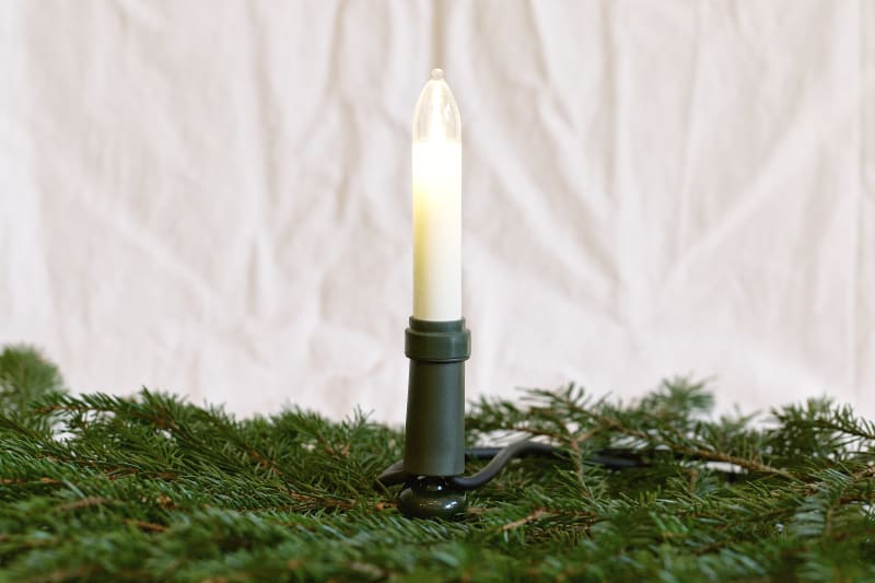 MK ILLUMINATION - ROTPFEIL Lichterkette 15-tlg. LED Schaftlampen E10 austauschbar, Schaft: grün