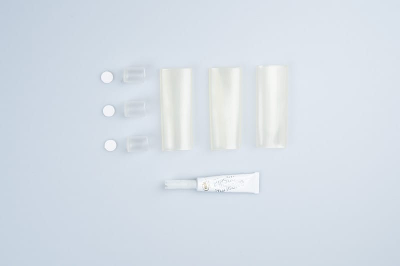 MK ILLUMINATION - RopeLight Endcap Set  9mm, 3 x Endkappe, 1x Kleber, 3 x Schrumpfschlauch